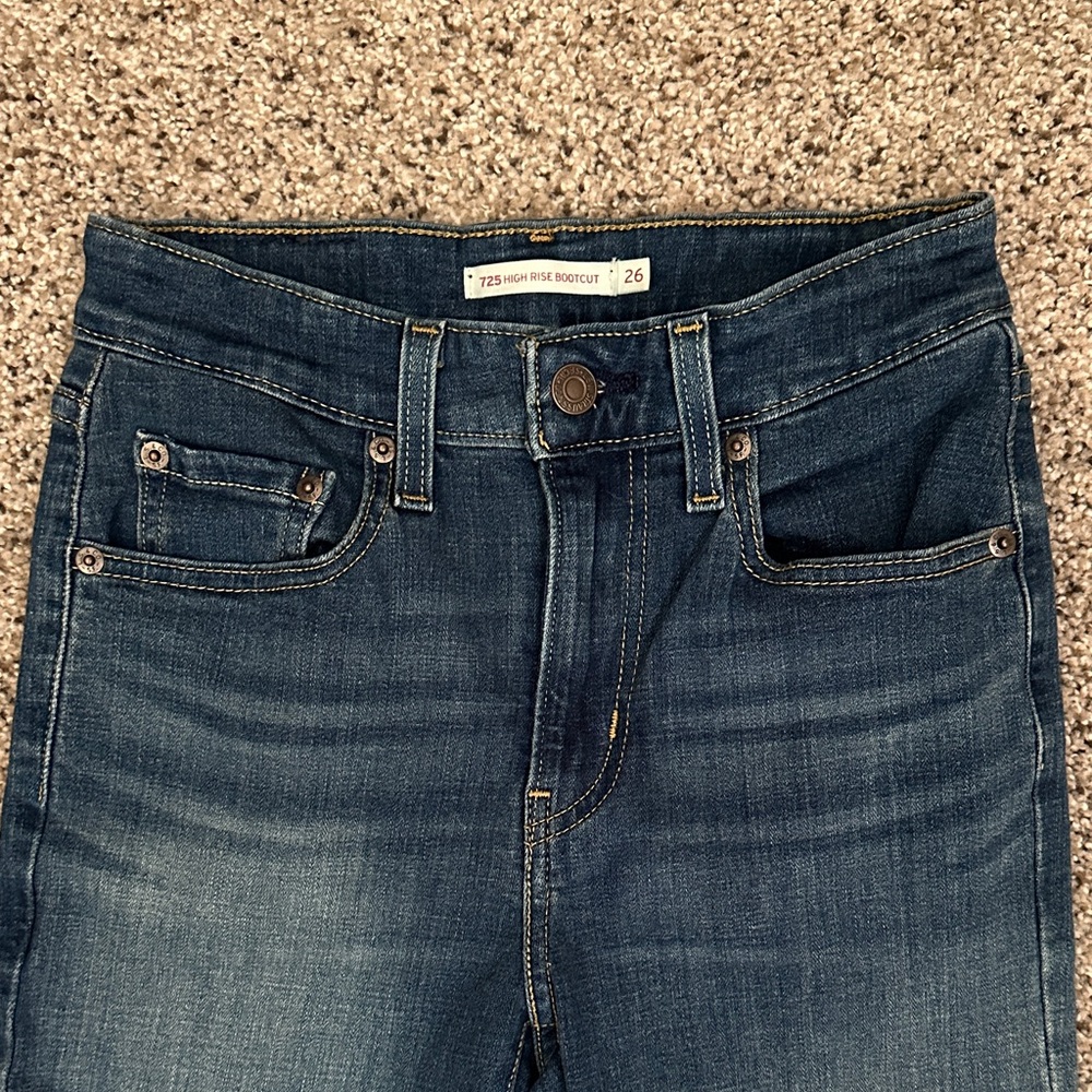 Levi's Blue High Rise Boot Cut Jeans - Picture 2 of 7